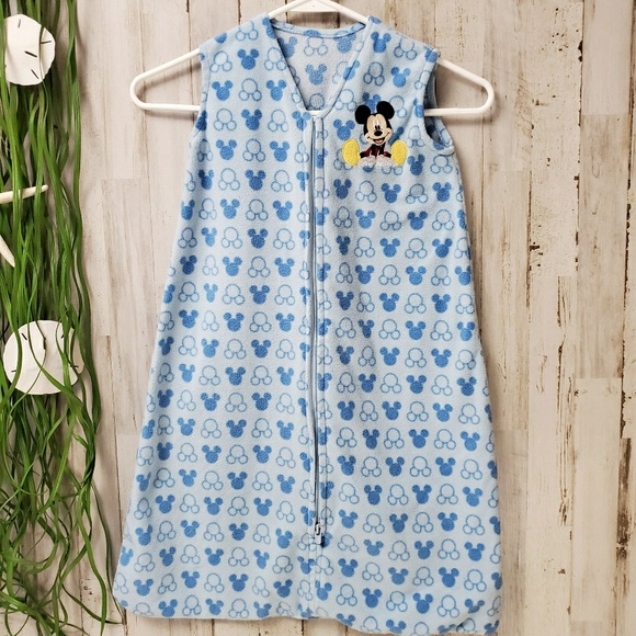 Disney Other - Disney~ Blue Mickey Mouse Zipper Sleep Sack